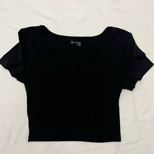 Offline by Aerie Black V-Neck Women's Top